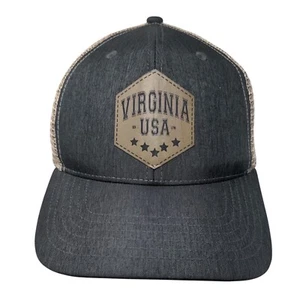 Virginia USA Snapback Mesh Back Trucker Hat Gray One Size Colorblock - Picture 1 of 7
