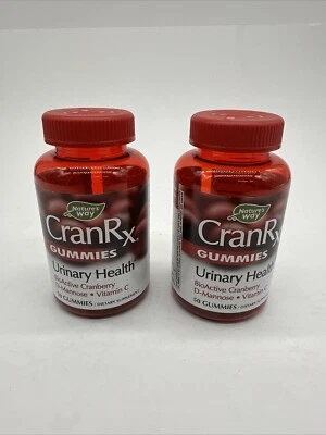 PACK de 2 gomitas Nature's Way CranRx salud urinaria arándano bioactivo, vitamina C Foto 1 de 2