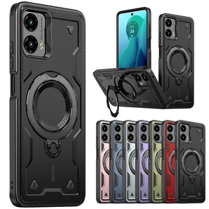 Funda con soporte magnético resistente a prueba de golpes para Motorola G Stylus/Power/Play 2025 - Imagen 1 de 49