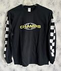 State Champs Band Black White Checkered Long Sleeve T- Shirt Sz. Large Pre-owned