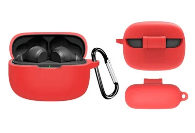 GADGETCOM Funda de silicona suave cubierta de auriculares recubrimiento con gancho de clip para JBL Wave Beam 1 2