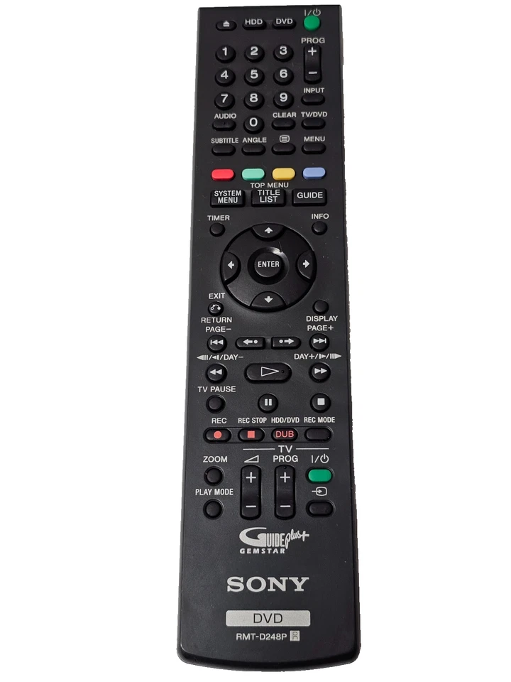 GENUINE SONY RMT-D251P/D248P REMOTE for RDR-HXD870 HXD995 HXD890 DVD RECORDER - Image 1 of 4