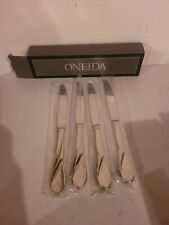 SET OF FOUR - Oneida Stainless Flatware  - GLOSSY AQUARIUS -  Dinner Knives 