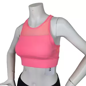 Sujetador deportivo ZYIA Active All Star rosa neón malla una más repetición cremallera trasera talla XS NUEVO CON ETIQUETAS - Imagen 1 de 10