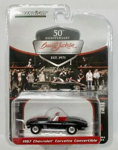 1967 Chevrolet Corvette Conv. Negro Barret JACKSON 1/64 Car Greenlight 37240Un - Imagen 1 de 1
