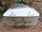 China Sardine Dish 1930s prob French with Molded Waves with Roses & Flowers A1