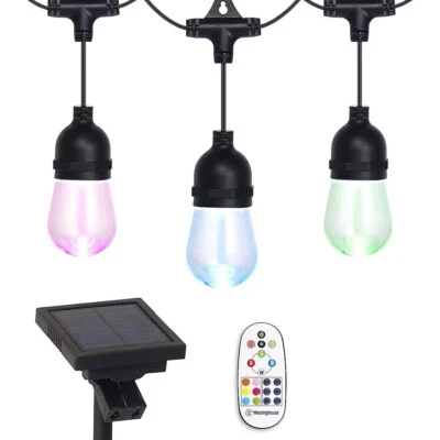 Westinghouse 21' Color Changing Solar Powered LED String Lights W/Remote Control