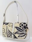 Auth GUCCI Jackie O Botanical Canvas and White Leather Shoulder Tote Bag #52555A