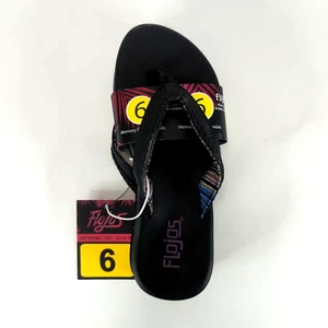 Sandalias Flojos para mujer de espuma viscoelástica negras/lavanda talla 6 #1676577 nuevas con etiquetas - Imagen 1 de 4