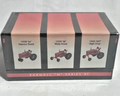 ERTL 1/64 IH McCormick Deering Farmall M Series 1, NIB, 1939 Narrow Wide 1945 MV - Image 1 of 4