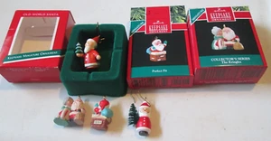 4 Ornamenti in miniatura vintage 1989 90 Hallmark Keepsake MONDO BABBO NATALE, KRINGLES, ECC - Foto 1 di 2