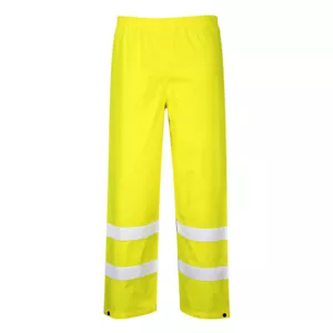 Pantalones de seguridad vial Portwest S480 alta visibilidad reflectantes impermeables elásticos ANSI - Imagen 1 de 7