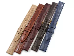 Watch Band Crocodile Veritable Lug 16mm Anklets With Great Skin Various Colours - Bild 1 von 17