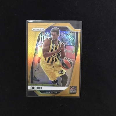 Ekpe Udoh 2024-25 Panini Prizm Euroleague #145 Gold #08/10 SSP Jersey Match - Image 1 of 2
