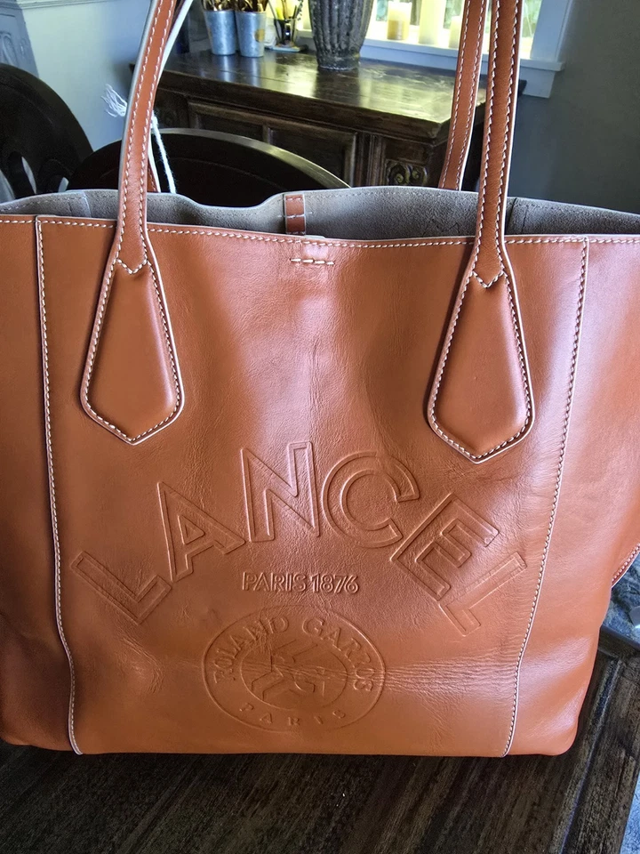 Bolso de Hombro Lancel Paris Monograma Cuero Naranja, Nuevo Foto 1 de 4