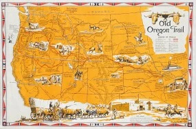 Mapa ilustrado de Irvin Shope / Old Oregon Trail 1948 Foto 1 de 1