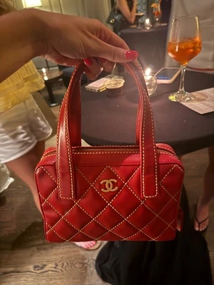 vintage chanel bag authentic used red - Image 1 of 2