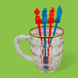 Vintage TWA Trans World Airlines Swizzlesticks (4 Pieces) Stir sticks - Imagen 1 de 8