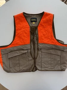 Cabelas 2XL Reg  Blaze Orange Duck Hunting Vest Traditional Fowl EUC - Picture 1 of 4