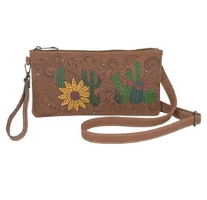 JUSTIN Western Crossbody Wallet/Wristlet, BROWN/Multi, NWT - Picture 1 of 7