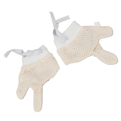 ̃Mitones de malla para bebé mano con cordón rasguño unisex para bebé Foto 1 de 4