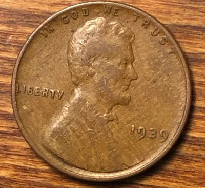 1939 Lincoln Wheat Cent Unique Eye Appeal Woody Improper Alloy Mix Error - Image 1 of 4