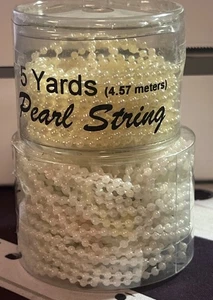 2 botes usados de 5 yardas y 10 yardas de cuerda artesanal de perlas - Imagen 1 de 2