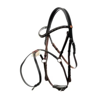 Horsecode trense Soleste Diamond M Pony braun schwarz Strass mexikanisch - Bild 1 von 8