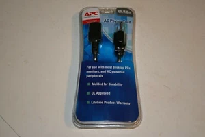 APC AC Computer Desktop PC and/or Monitor Power Cord Cable Model AC1-6F-1V - Picture 1 of 6