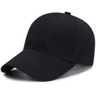 Black Adjustable Wide Brim Peaked Cap Cotton Baseball Cap Summer Hat Sports Cap