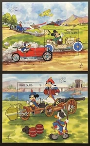 ST VINCENT UNION ISLAND DISNEY VEICOLI FRANCESI FRANCOBOLLI 2 SS 1989 PHILEXFRANCE AUTO - Foto 1 di 3
