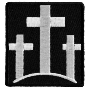 3- Croci Cristiane Ricamate Cucire Toppa Gesù 2,1/2" x 2,1/2"  - Foto 1 di 2