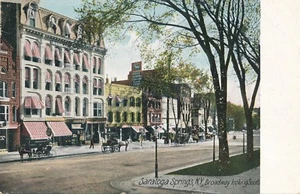 SARATOGA SPRINGS NY � Broadway looking South - udb (pre 1908) - Picture 1 of 2