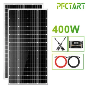 200W 12V Solar Panel Kit Monocrystalline w/MPPT Controller For RV Boat Off Grid - Picture 1 of 13
