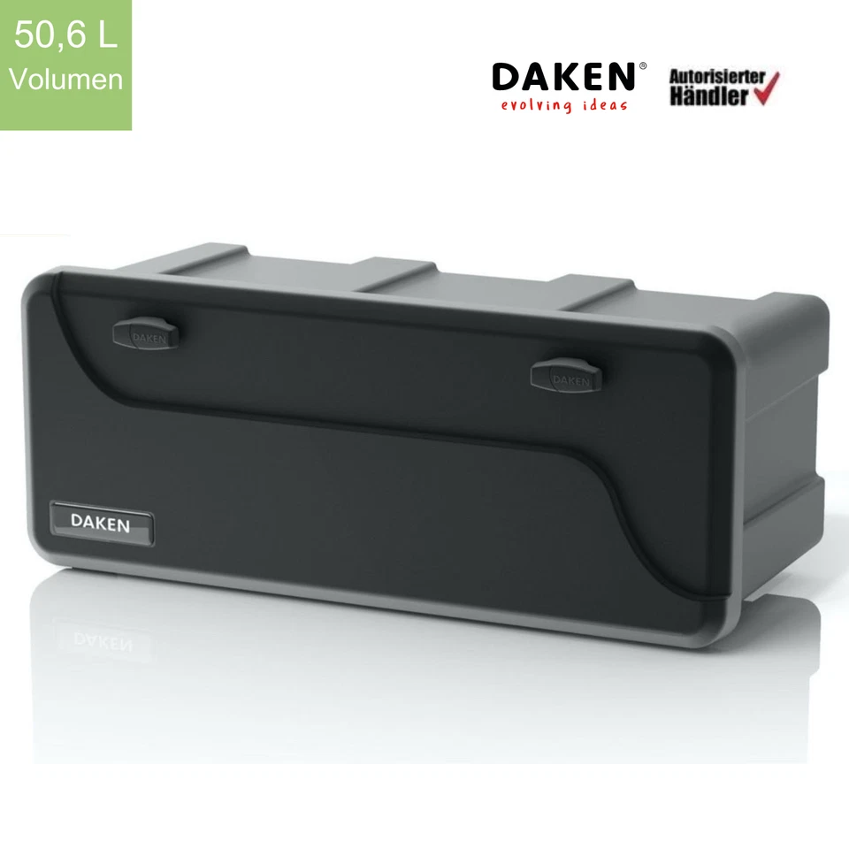 Deichselbox Daken Blackit L 750x300x355mm Werkzeugkasten Anhänger Staukiste Box - Bild 1 von 4