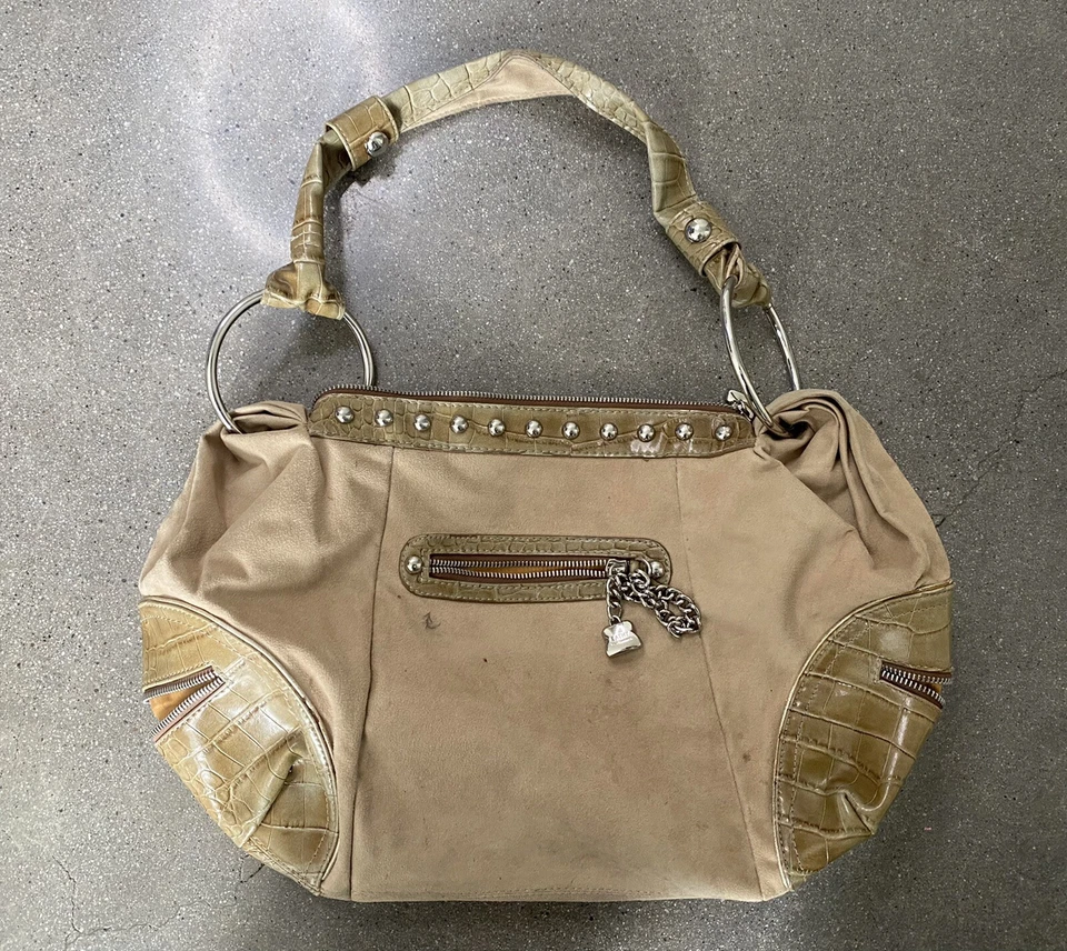 Bolso de mano Kathy Van Zeeland beige sobre el hombro Foto 1 de 4