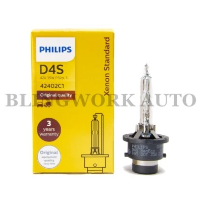 1PC AUS VER PHILIPS OEM Factory Colour D4S XENON HID Replacement Headlight Bulb - Image 1 of 4