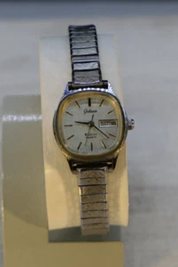 Elgin Galaxie Women’s Quartz Watch Vintage Quartz Silver Tone Case Stretch Band - Picture 1 of 10