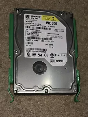 Western Digital WD Caviar WD600 60 GB IDE PATA 3.5" Hard Drive WD600BB-75CAA0 - Image 1 of 3