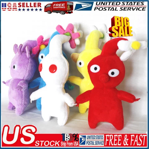 New Pikmin Stuffed Toy Yellow & Blue & Red Pikmin Plush Nitendo Game 1-10PCS Cover