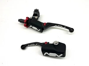 ASV F4 Clutch & Brake Lever PRO Pack Black Honda CR CRF 85 125R 125F 230F 250F - Picture 1 of 2