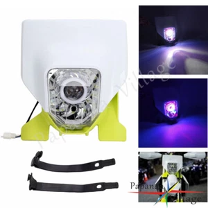 White Shell 75W LED Headlight Headlamp For Dirt Bike FC250-450 FX350/450 TE/FE - Picture 1 of 9