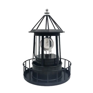LED Solar Powered Lighthouse, 360 Degree Rotating Lamp, IP65 Waterproof LED S... - Picture 1 of 7