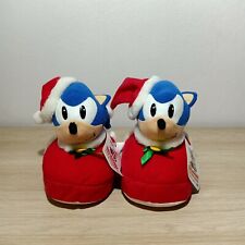 SEGA 1994 Sonic the Hedgehog Plush Shoes Slippers Christmas X'Mas Gift TAG 9"L 