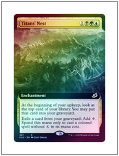 1x Foil Titans' Nest, Extended Art, Ikoria, Magic the Gathering MTG