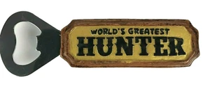 3D Magnetic Bottle Opener 4" "WORLD'S GREATEST HUNTER". B2 - Picture 1 of 2