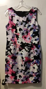 Black Label Women's Floral Multicolor Lined Party Dress Size 6. P-T-P:18in - Picture 1 of 3