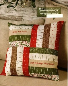 Over The River Pillow Quilt Pattern Pieced/Embroidery KB - Picture 1 of 1