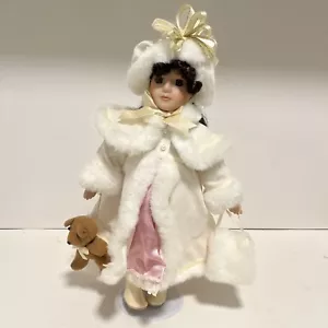 San Francisco Spieluhr Firma Porzellanpuppe spielt ""Weiße Weihnachten"" 13" Emily - Bild 1 von 9