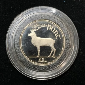 1990 Ireland 1 Pound Red Deer Proof (3023-4) - Picture 1 of 2